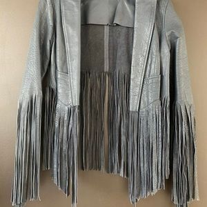 Top shop Kate moss fringe gig jacket